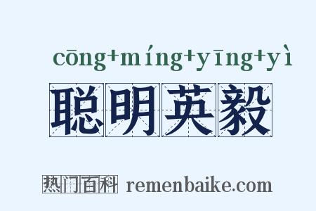 聪明英毅是什么意思的图片